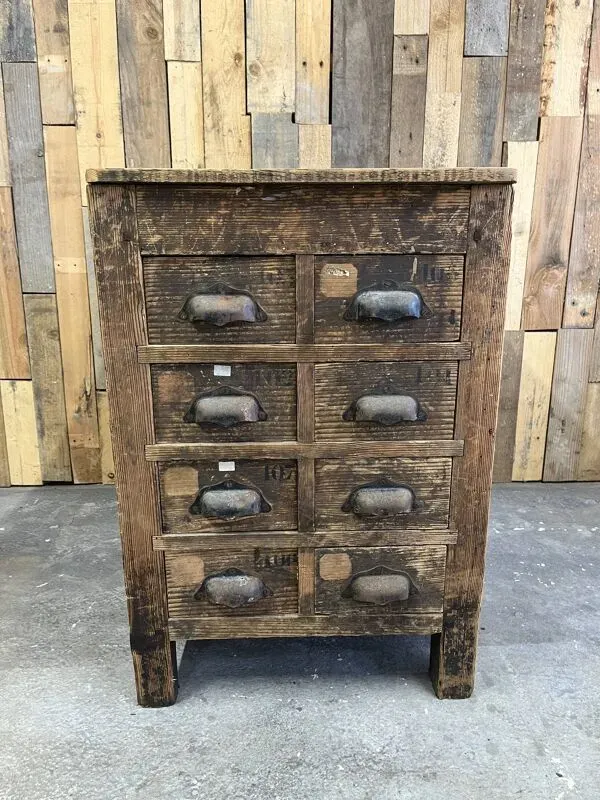 Illustration numéro 3 du produit Meuble de métier en bois ancien chaussure