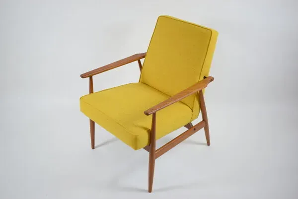 Illustration numéro 3 du produit Fauteuil, années 70, couleur jaune