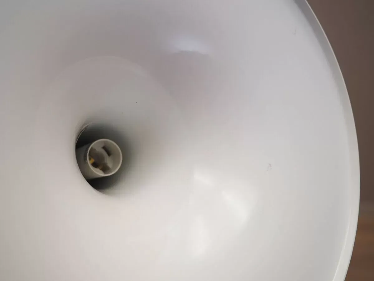 Illustration numéro 3 du produit Lampe à suspension blanche, design danois, années 1970, fabricant : Frandsen