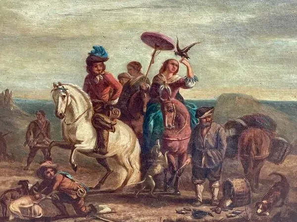 Illustration numéro 3 du produit Attr. à carel van falens - scène de chasse, école flamande