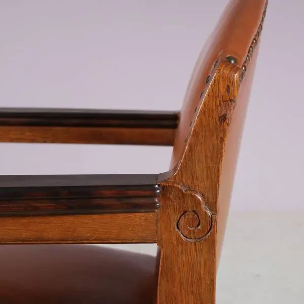 Illustration numéro 3 du produit Chaise de style Amsterdamse School des années 1920 par Paul Bromberg pour 't Woonhuys, Amst