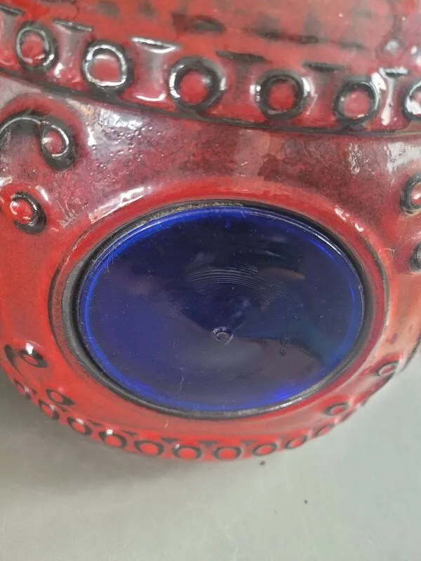 Illustration numéro 3 du produit Grand pied de lampe West Germany double éclairage