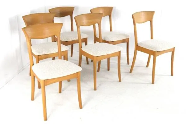 Illustration numéro 3 du produit Ensemble de 6 chaises Juul Kristensen pour JK Denmark - design danois