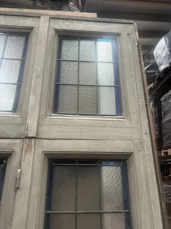 Illustration numéro 3 du produit Fenêtre a imposte en vitrail Art Déco vers 1900 XX siècle