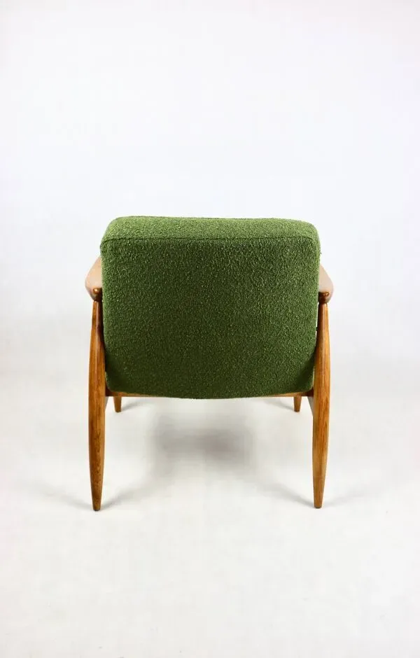 Illustration numéro 3 du produit Fauteuil vintage GFM 300-202 design J.Kedziorek Loft années 70 boucle verte - 2 pièces disponibles