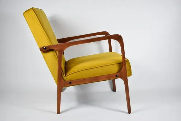 Illustration numéro 3 du produit Fauteuil en velours 04-b, 1970