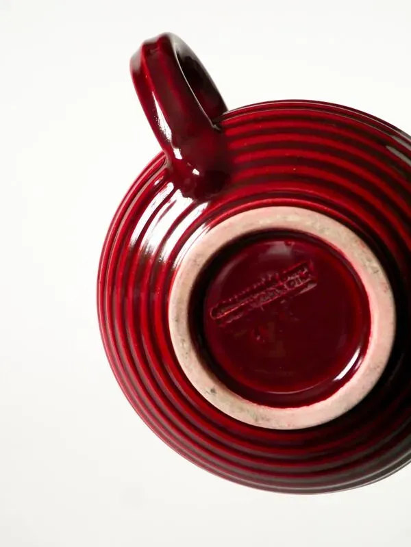 Illustration numéro 3 du produit Grand bougeoir en céramique, Bordeaux, signé Vallauris, 1970