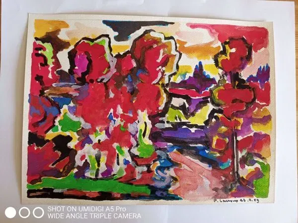 Illustration numéro 3 du produit pierre Lacroux (1909- 1993) Gouache sur papier 24 x 32 cm - de 1989 - (281)