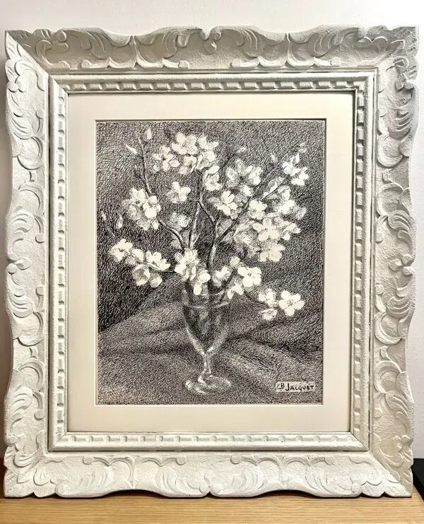 Illustration numéro 3 du produit Branches d'amandiers en fleur dans un verre d'eau