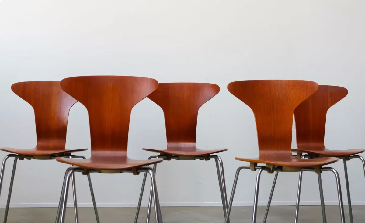 Illustration numéro 3 du produit Chaises modèle 3105 Mosquito par Arne Jacobsen pour Fritz Hansen 1967