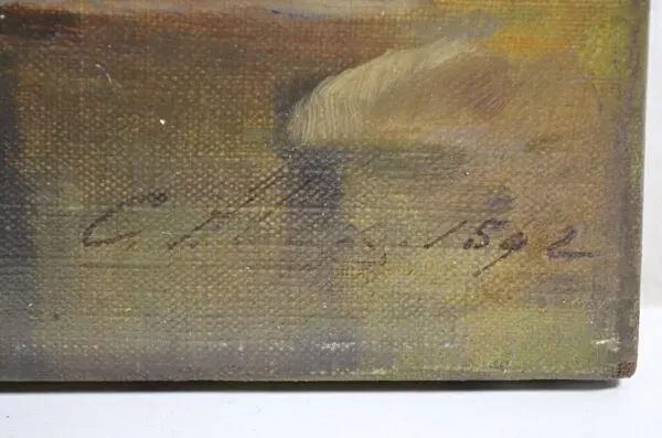 Illustration numéro 3 du produit Ecole de barbizon ''ruisseau dans un sous bois'' signée et datée 1892