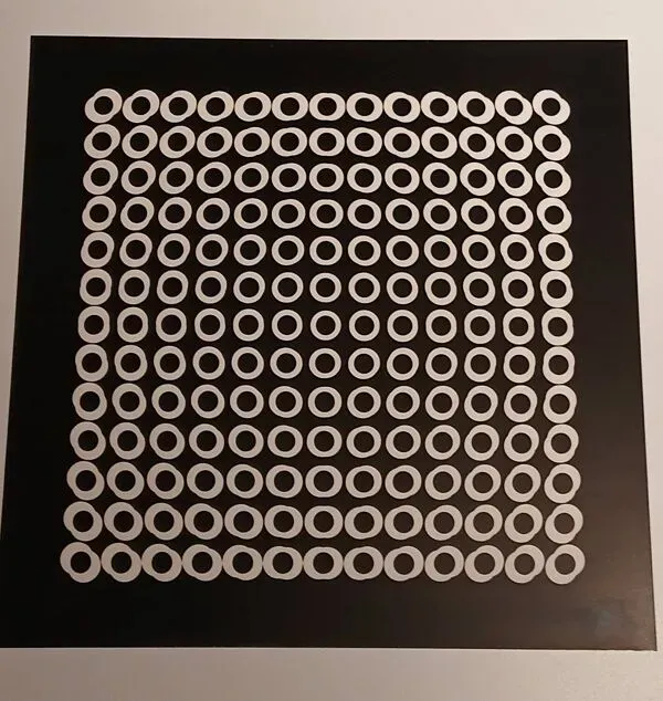 Illustration numéro 3 du produit Sérigraphie Vasarely - ''Cinétique Profonde'' - Illusion 3D & Noir et Bl