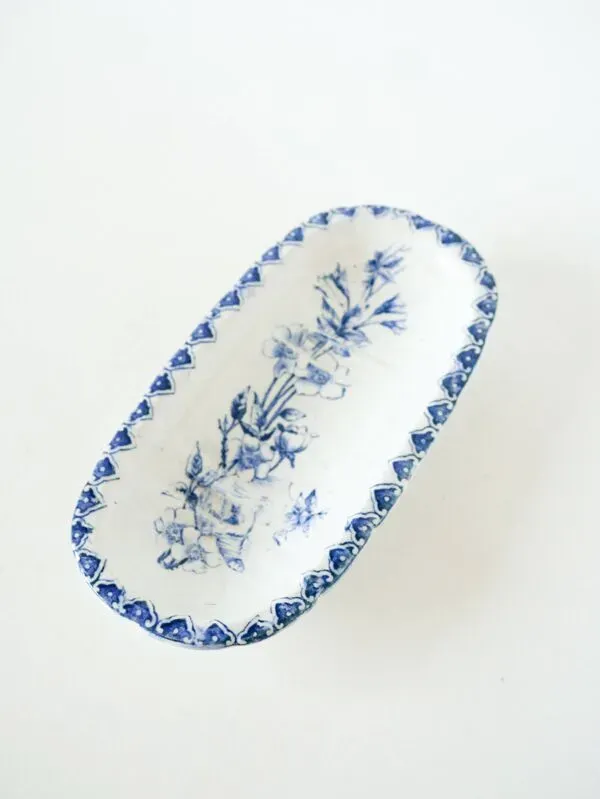 Illustration numéro 3 du produit Porte-savon en Terre de Fer, Bleu, XIXème