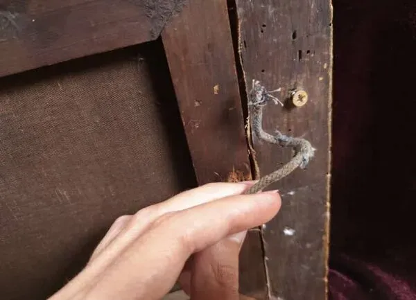 Illustration numéro 3 du produit Tableau ancien peinture huile école francaise de Barbizon cadre bois