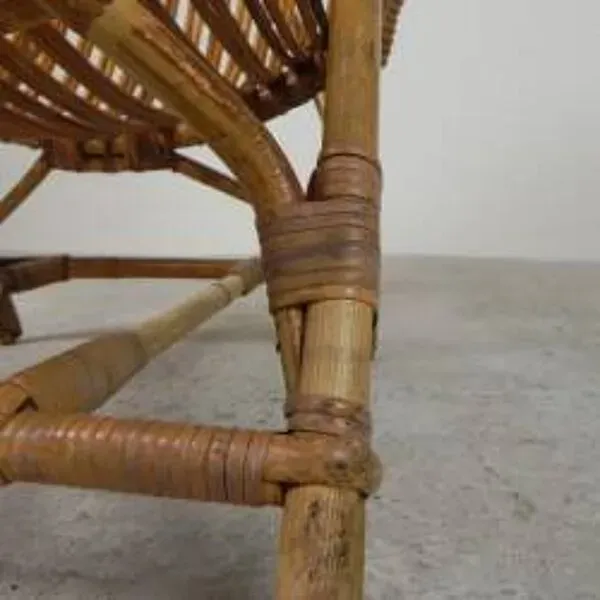 Illustration numéro 3 du produit Chaise en bambou et rotin Rohe Noordwolde, années 1950