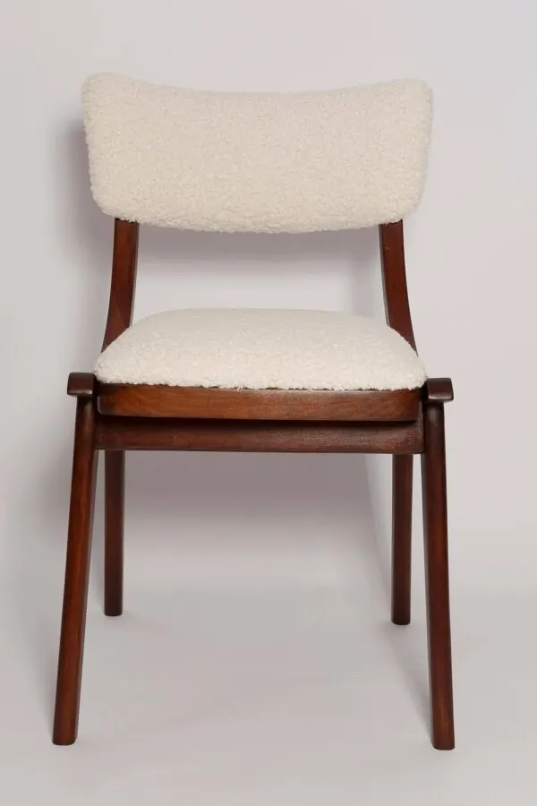 Illustration numéro 3 du produit Chaise Bouclé crème clair, Pologne, années 1960