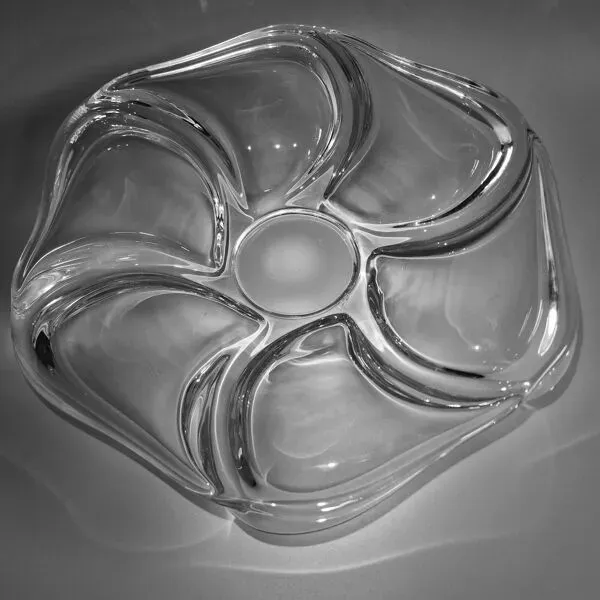 Illustration numéro 3 du produit Grande Coupe Vintage • Cristal • Ateliers de Vannes-le-Châtel • 1970