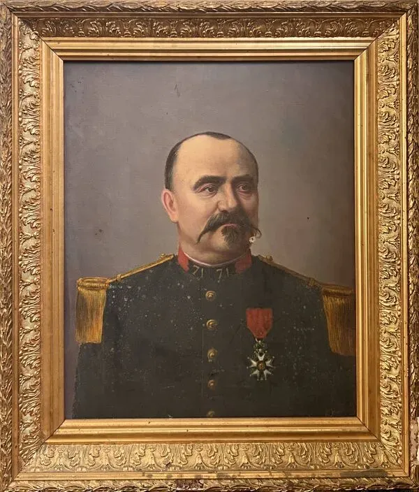 Illustration numéro 3 du produit Huile sur toile d'un portrait millitaire