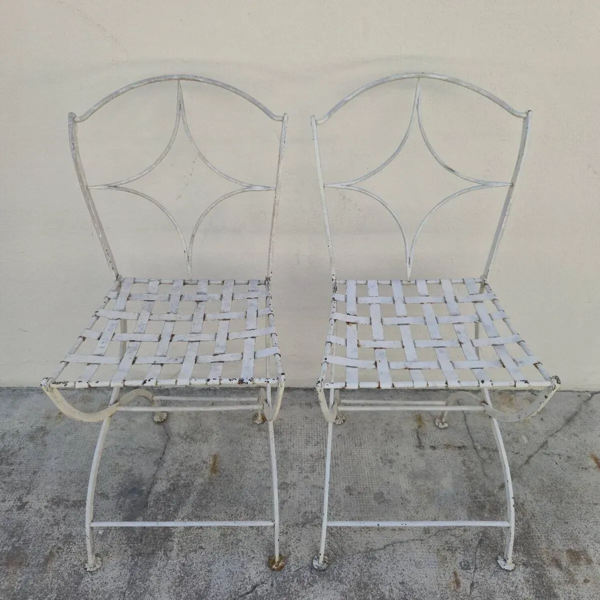 Illustration numéro 3 du produit Paire de chaises de jardin en fer forgé, XIXème s.