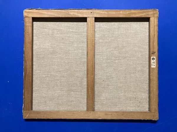 Illustration numéro 3 du produit Leray, ''Devant la fenêtre'', nature morte fauve, huile sur toile