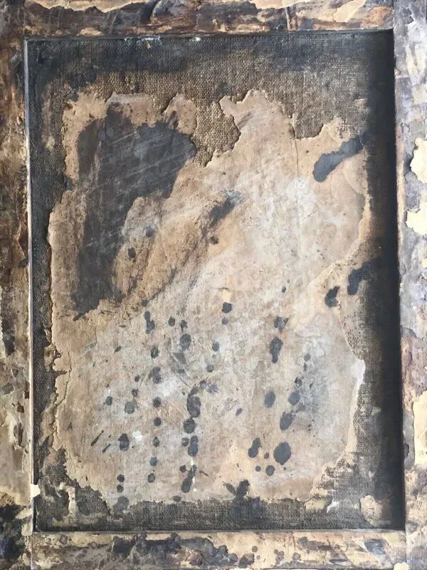 Illustration numéro 3 du produit Vierge Marie peinture sur toile du XVIIe anonyme 49 cm par 38 cm école Italienne