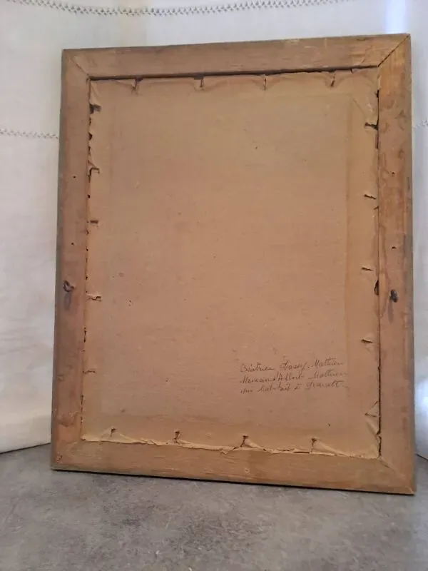 Illustration numéro 3 du produit Cadre photo Portrait Tableau ancêtre Femme Art Nouveau XIX France  Décoration vintage