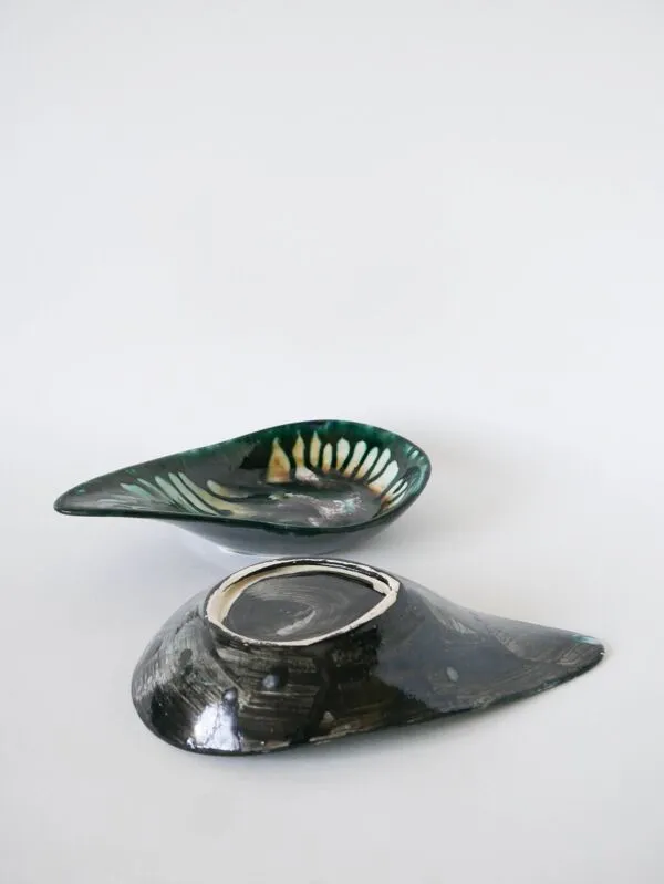 Illustration numéro 3 du produit Trio de petits plats en céramique du Morvan, 1970