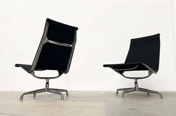 Illustration numéro 3 du produit Chaises de salon pivotantes en aluminium EA 116 Mid-Century Modern par Charles et Ray Eames pour Herman Miller / Vitra, années 1960, ensemble de 2