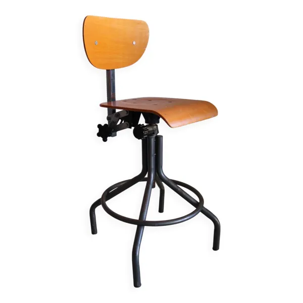 Illustration numéro 3 du produit Chaise d’atelier architecte industrielle réglable – années 60