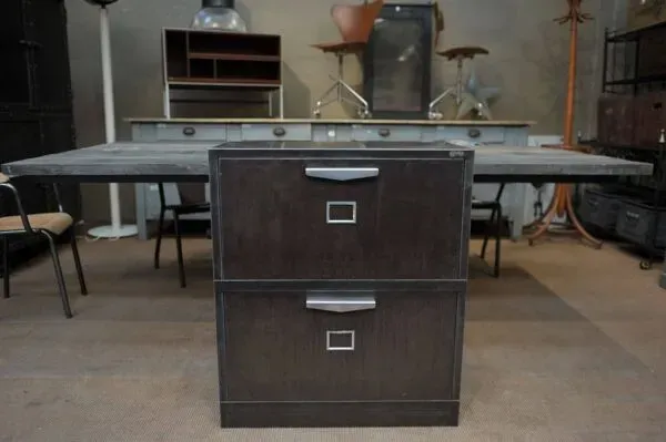 Illustration numéro 3 du produit Meuble bas industriel 2 tiroirs 1950s