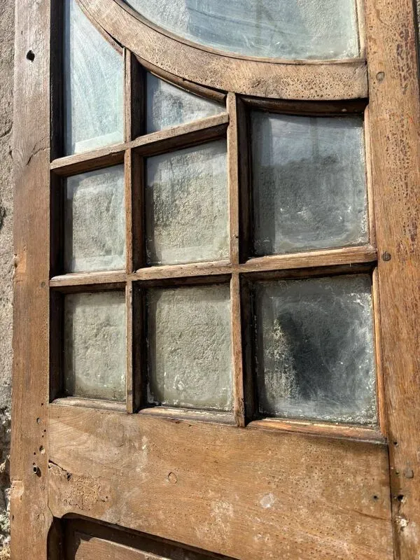 Illustration numéro 3 du produit Porte simple en chêne vitrée XIX/XX