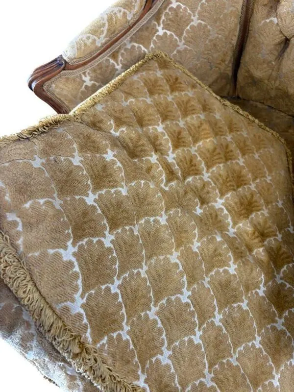 Illustration numéro 3 du produit Fauteuil baroque vintage jaune doré / une place / canapé