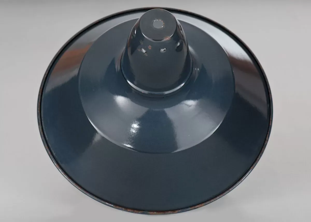 Illustration numéro 3 du produit Suspension industrielle en tôle émaillée gris anthracite 44cm XL 1960