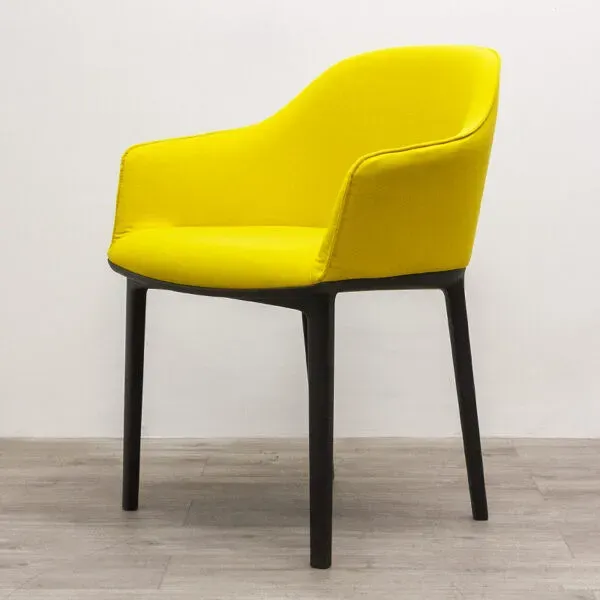 Illustration numéro 3 du produit Fauteuil VITRA Softshell en tissu Jaune