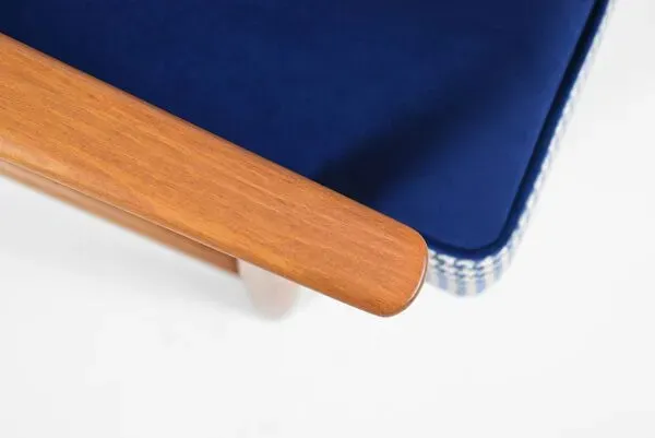 Illustration numéro 3 du produit Fauteuil vintage rénové original des années 1960, velours