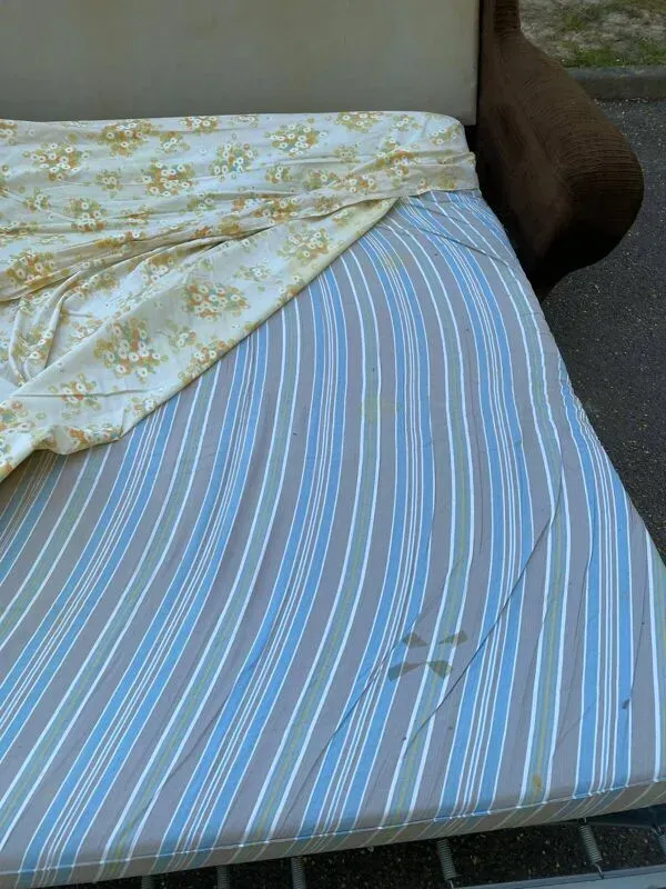 Illustration numéro 3 du produit Canapé convertible lit chauffeuse en velours marron Meral France