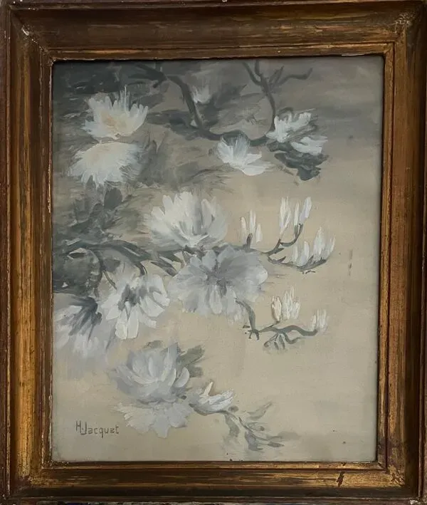 Illustration numéro 3 du produit Tableau peinture ancienne henry léon jacquet