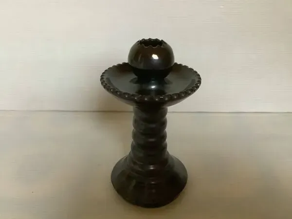 Illustration numéro 3 du produit Bougeoir glaçure marron