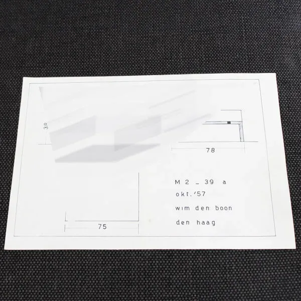 Illustration numéro 3 du produit Table basse et deux 2 fauteuils par Wim den Boon, Pays-Bas 1958