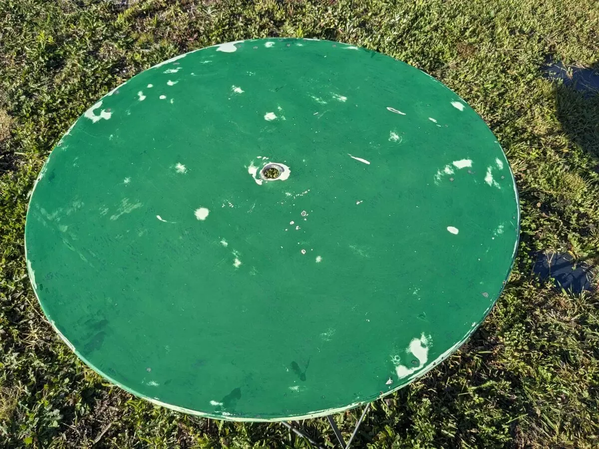 Illustration numéro 3 du produit Table de jardin pliante vintage verte