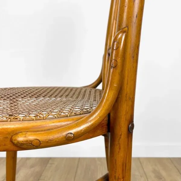 Illustration numéro 3 du produit Paire de chaises bistrot cannées Mundus Ungvar Ungarn 1900