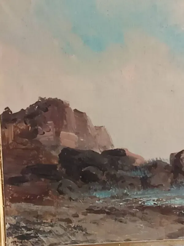 Illustration numéro 3 du produit marine ancienne côte rocheuse huile sur toile 1890 - 1910