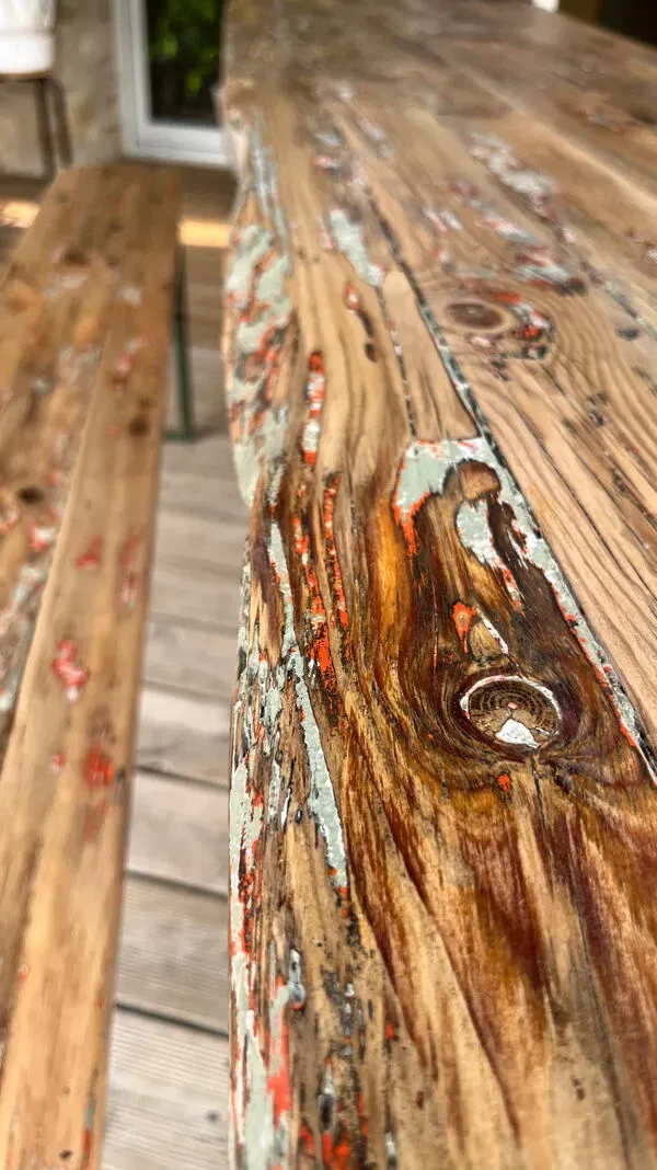 Illustration numéro 3 du produit Table guinguette et ses 2 bancs