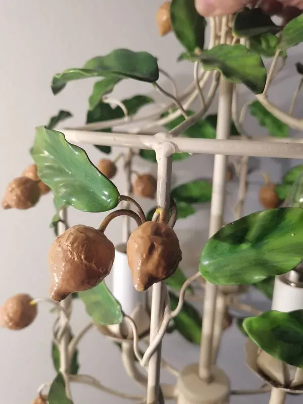 Illustration numéro 3 du produit Lustre Toleware italien année 60