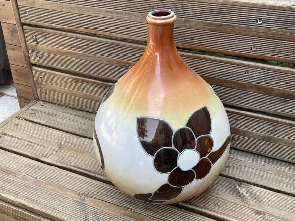 Illustration numéro 3 du produit Magnifique décoration grande marie jeanne en verre déco type vitrail jare