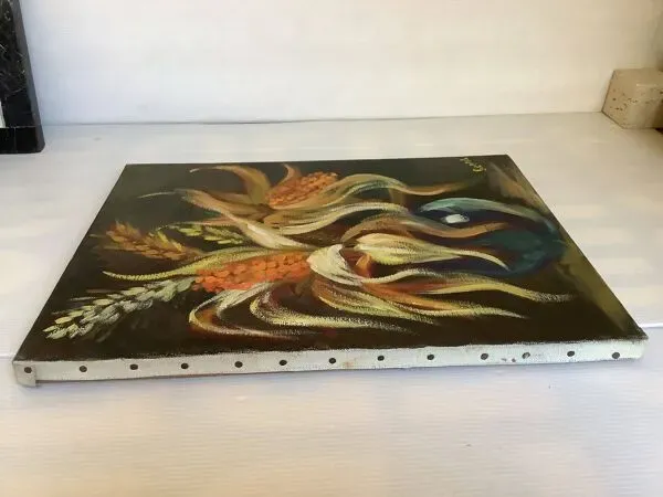 Illustration numéro 3 du produit Tableau bouquet nature morte huile sur toile signée