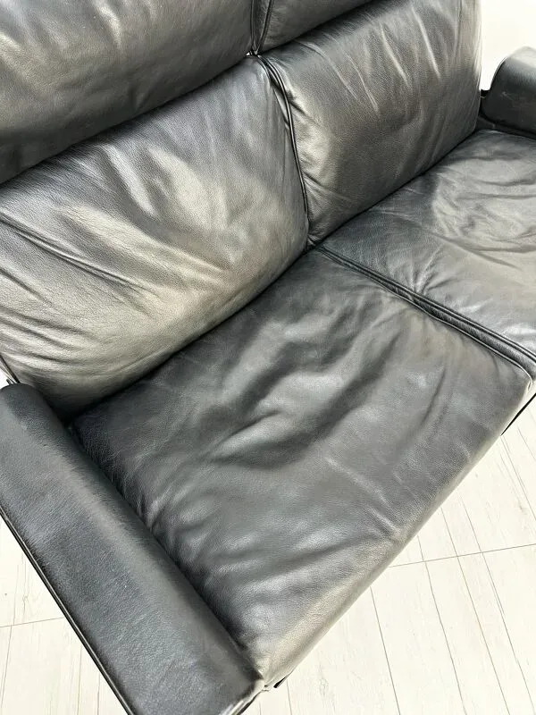 Illustration numéro 3 du produit Canapé 2 places en cuir vintage 620 des années 70/80 par Dieter Rams pour Vitsoe