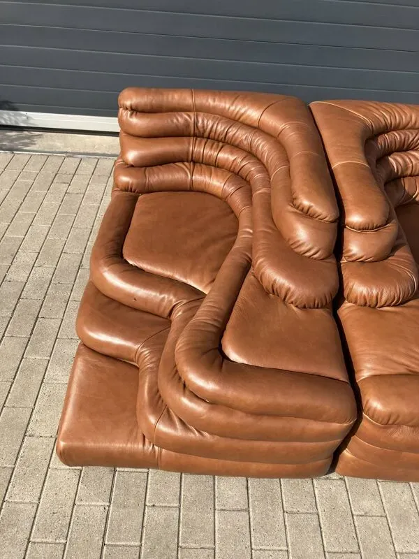 Illustration numéro 3 du produit 2x De Sede Terrazza Ds-1025 (rechts & links element) Cognac