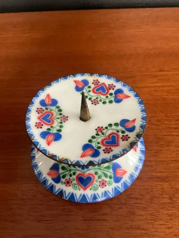 Illustration numéro 3 du produit Bougeoir Poljak en tôle émaillée, années 50-60