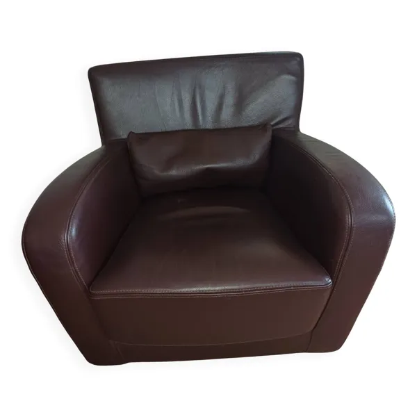 Illustration numéro 3 du produit Fauteuil club cuir cinna